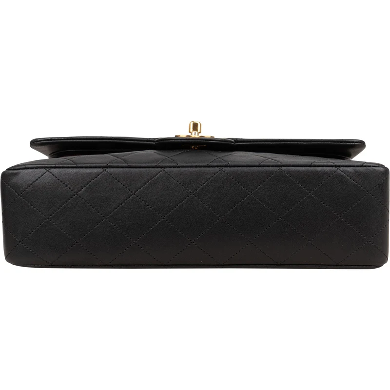 Chanel Quilted Lambskin 24K Gold Medium Double Flap Shoulder Bag