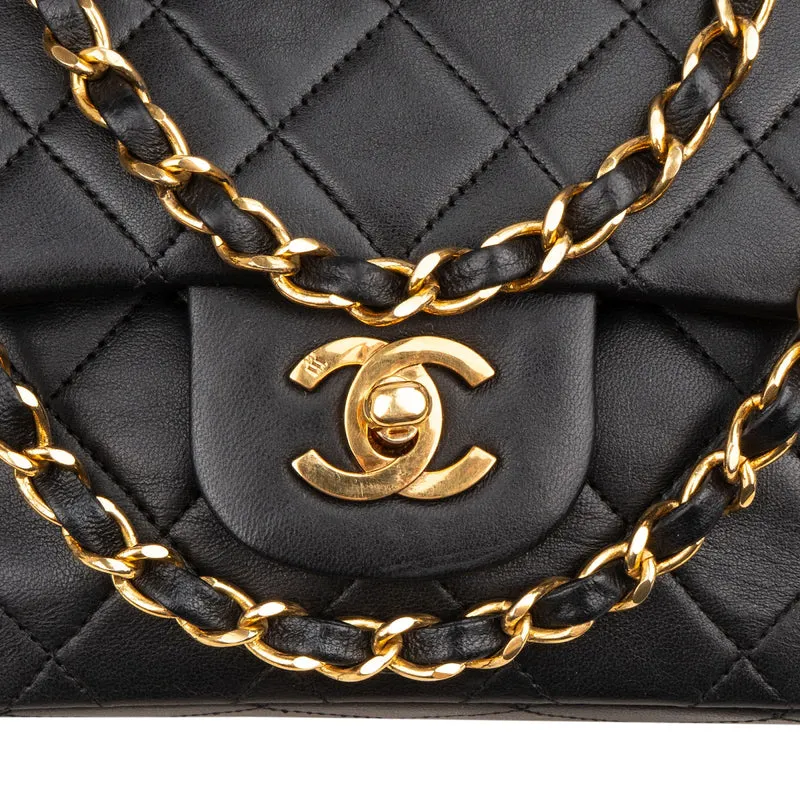 Chanel Quilted Lambskin 24K Gold Medium Double Flap Shoulder Bag