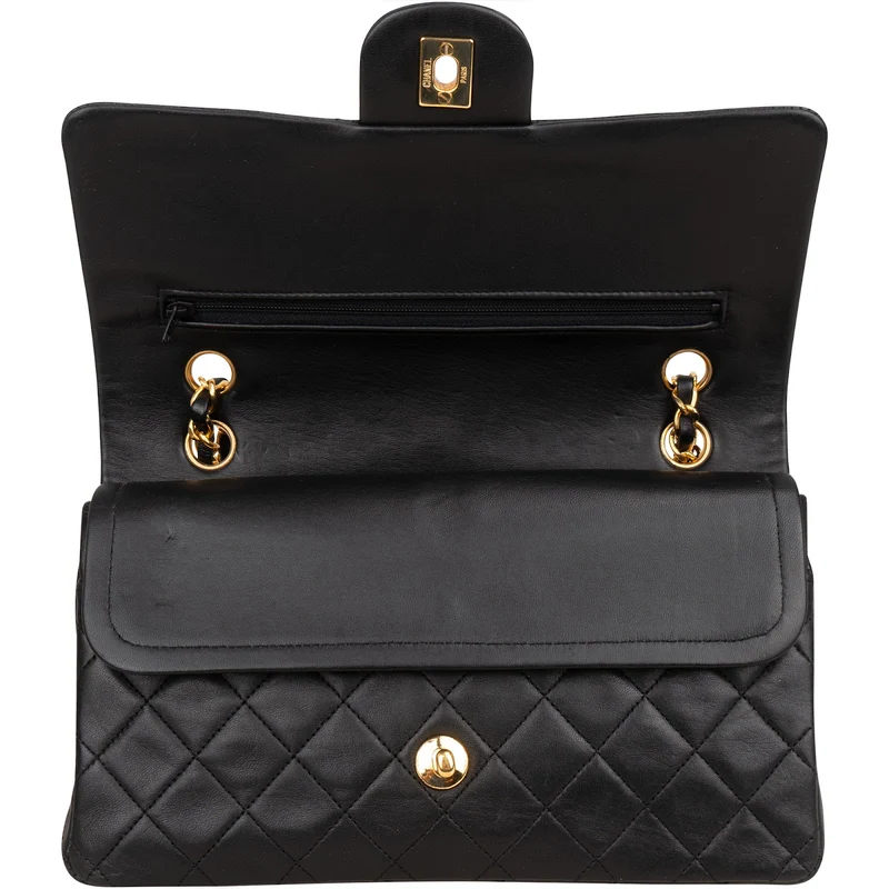 Chanel Quilted Lambskin 24K Gold Medium Double Flap Shoulder Bag