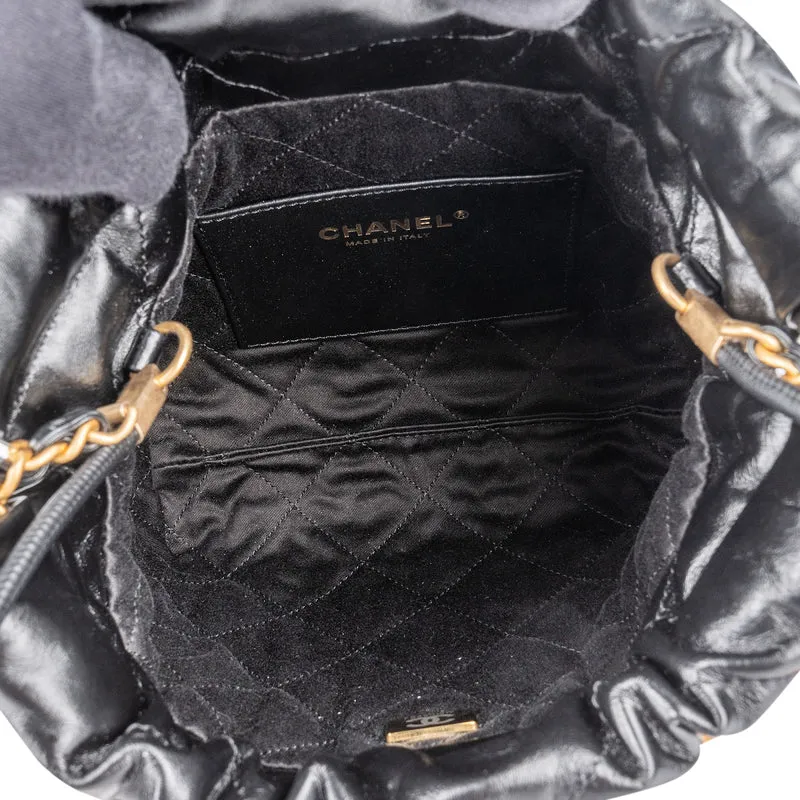 Chanel 22 Stitching Lambskin Small Drawstring Bag Handbag