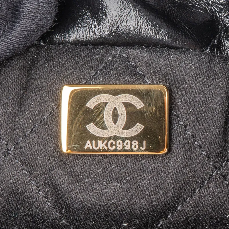 Chanel 22 Stitching Lambskin Small Drawstring Bag Handbag