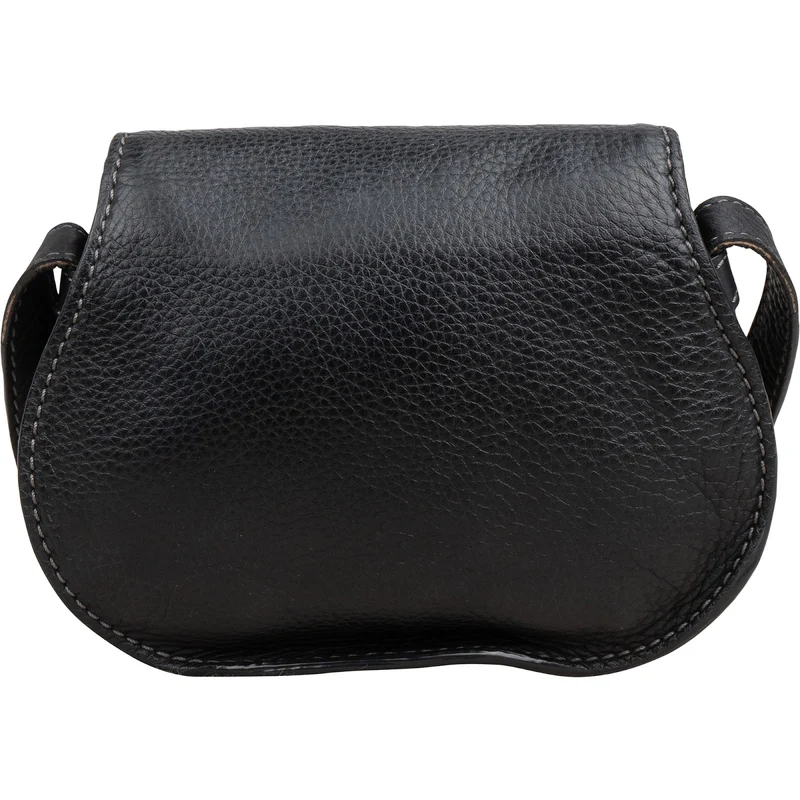 Chloé Grained Calfskin Small Marcie Saddle Crossbody Bag