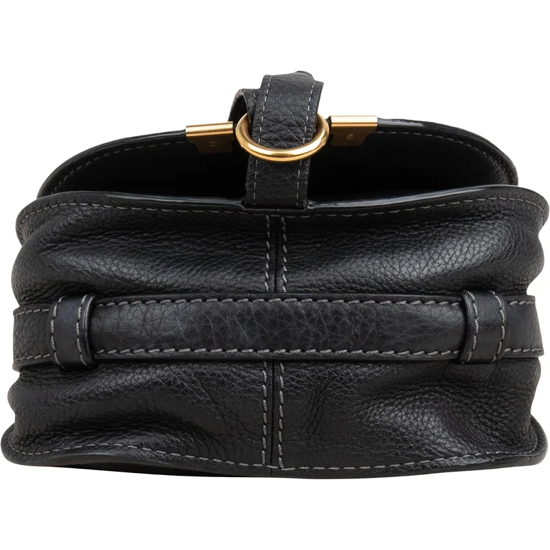 Chloé Grained Calfskin Small Marcie Saddle Crossbody Bag