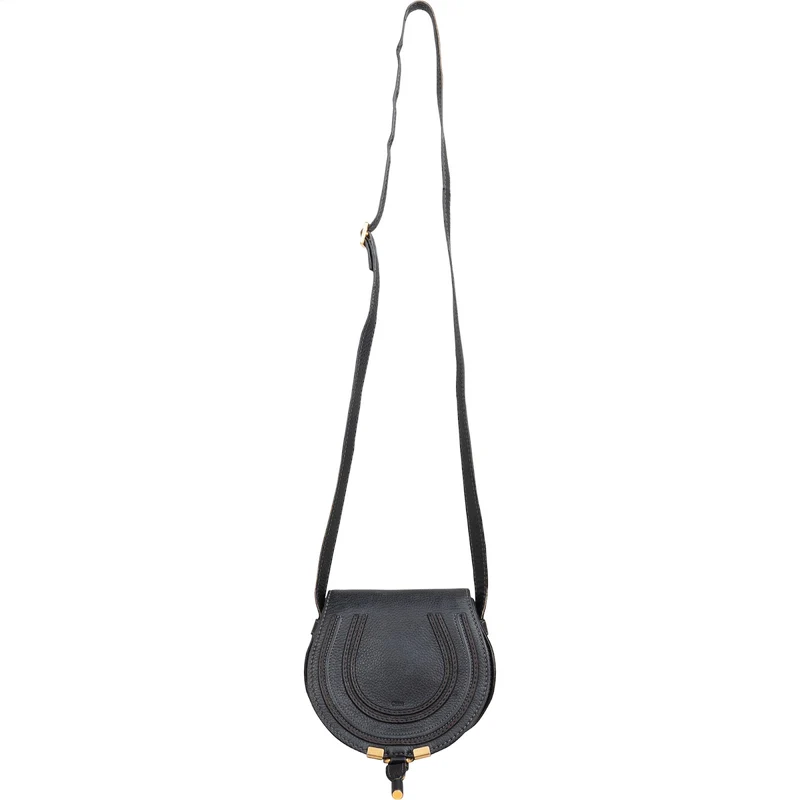 Chloé Grained Calfskin Small Marcie Saddle Crossbody Bag