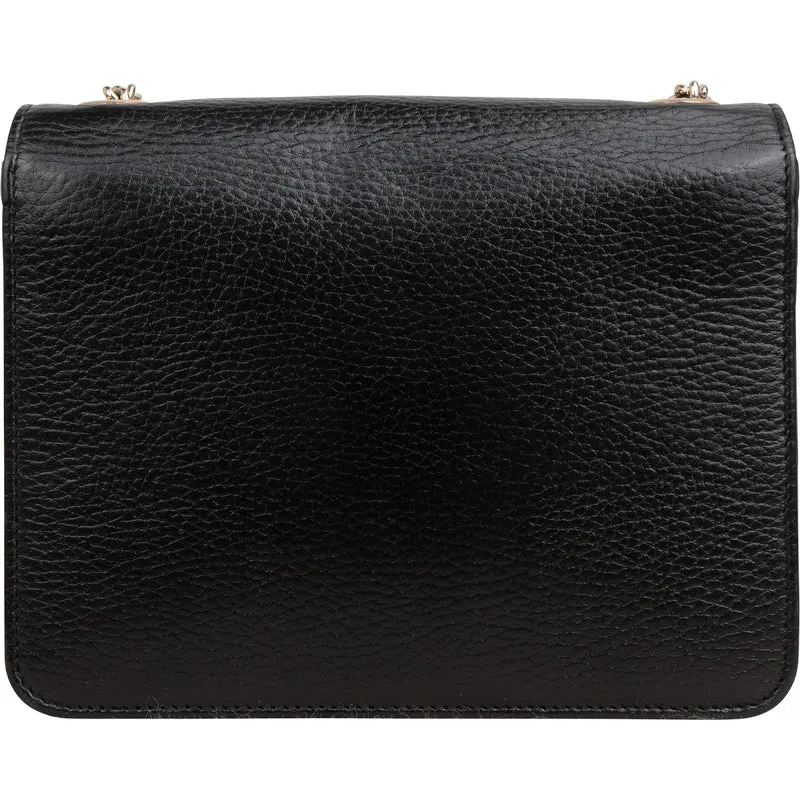 Gucci Pebbled Leather Interlocking GG Shoulder Crossbody Bag