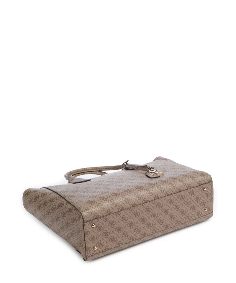 Guess Marissa Tech Logo Handtasche latte logo