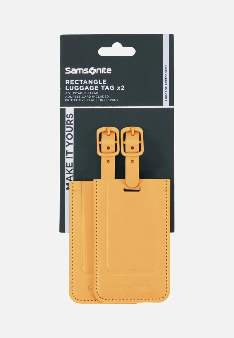 Rectangle Luggage Tag Pack Of 2 Yellow - Gepäckanhänger