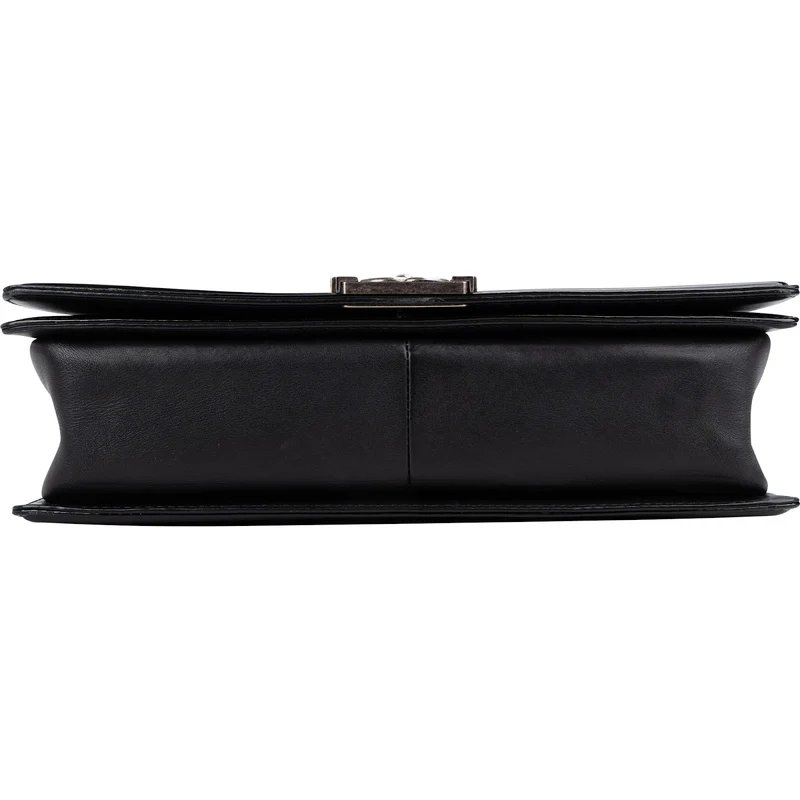 Chanel Quilted Patent Leather Jumbo Boy Single Flap Crossbody Bag