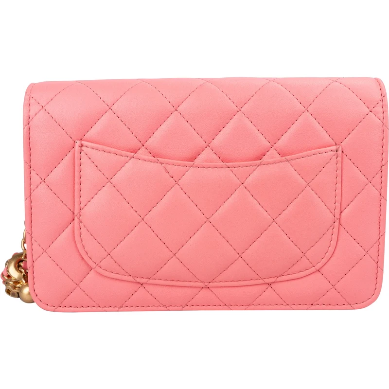 Chanel Quilted Lambskin Pearl Crush Adjustable Wallet On Chain Crossbody Bag
