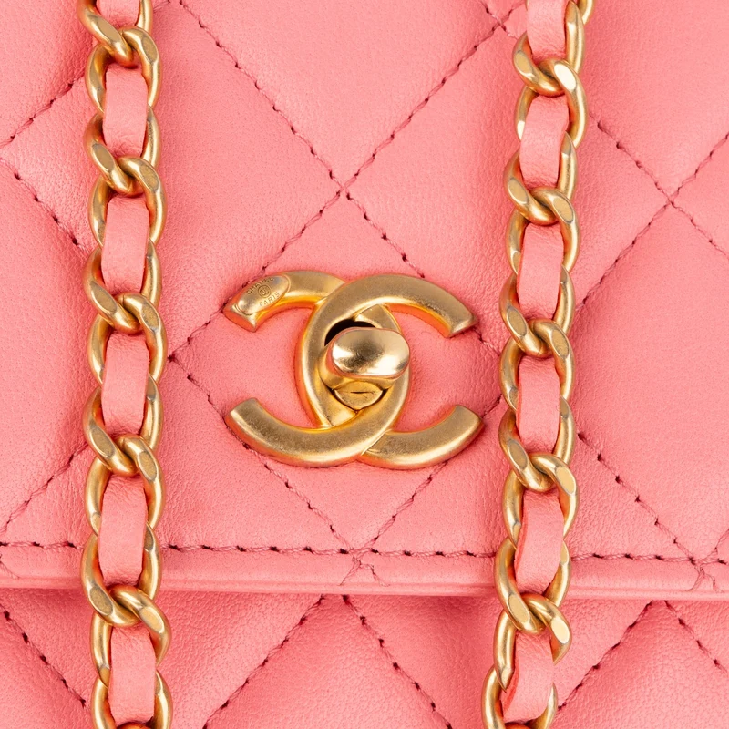 Chanel Quilted Lambskin Pearl Crush Adjustable Wallet On Chain Crossbody Bag