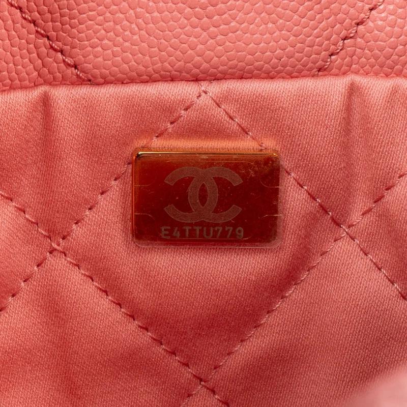 Chanel 22 Caviar Leather Small Drawstring Bag Handbag