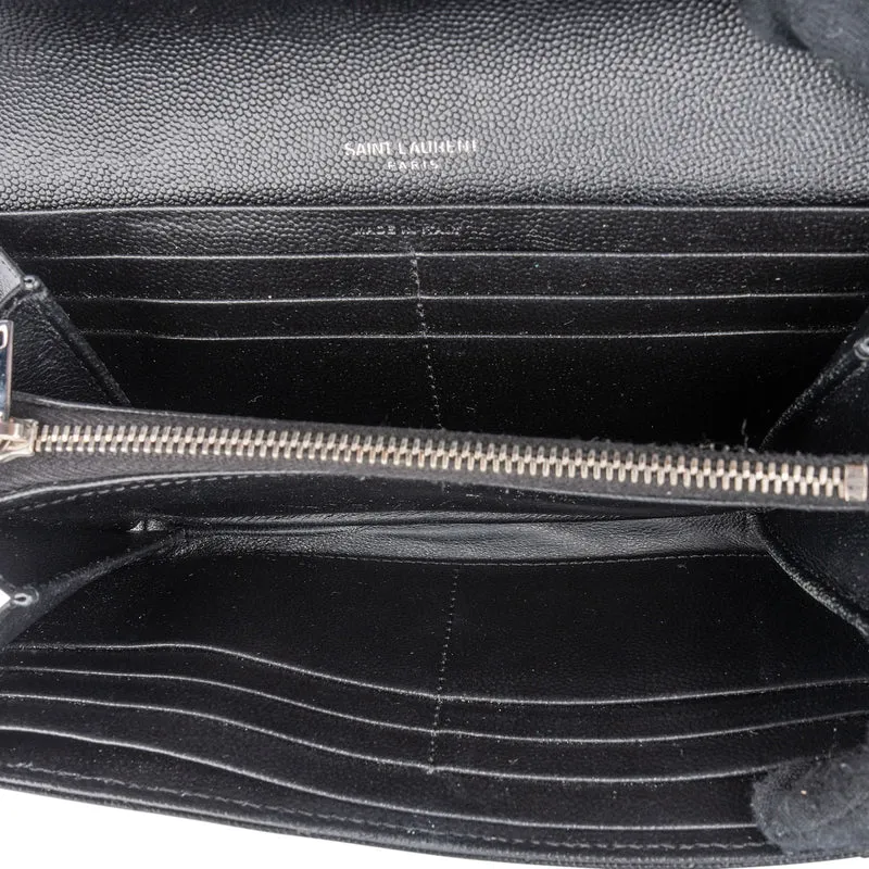Saint Laurent Grain De Poudre Matelassé Flap Wallet