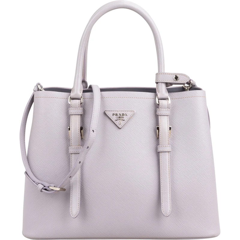 Prada Saffiano Leather Cuir Tote Double Handbag