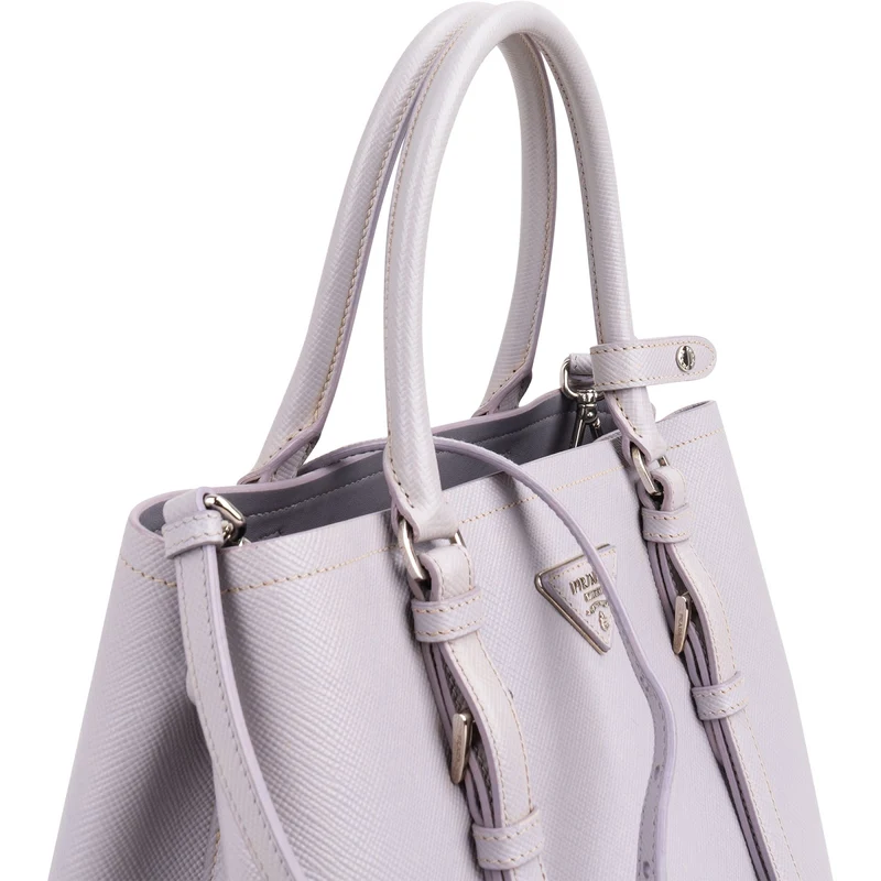 Prada Saffiano Leather Cuir Tote Double Handbag
