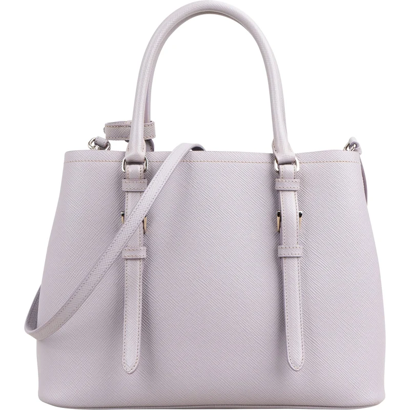 Prada Saffiano Leather Cuir Tote Double Handbag