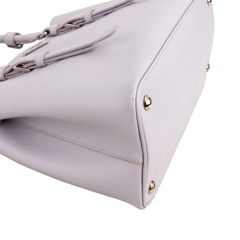 Prada Saffiano Leather Cuir Tote Double Handbag