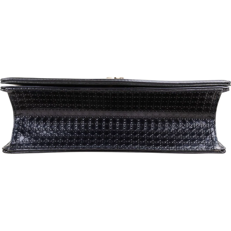 Christian Dior Metallic Patent Leather Diorama Flap Crossbody Bag