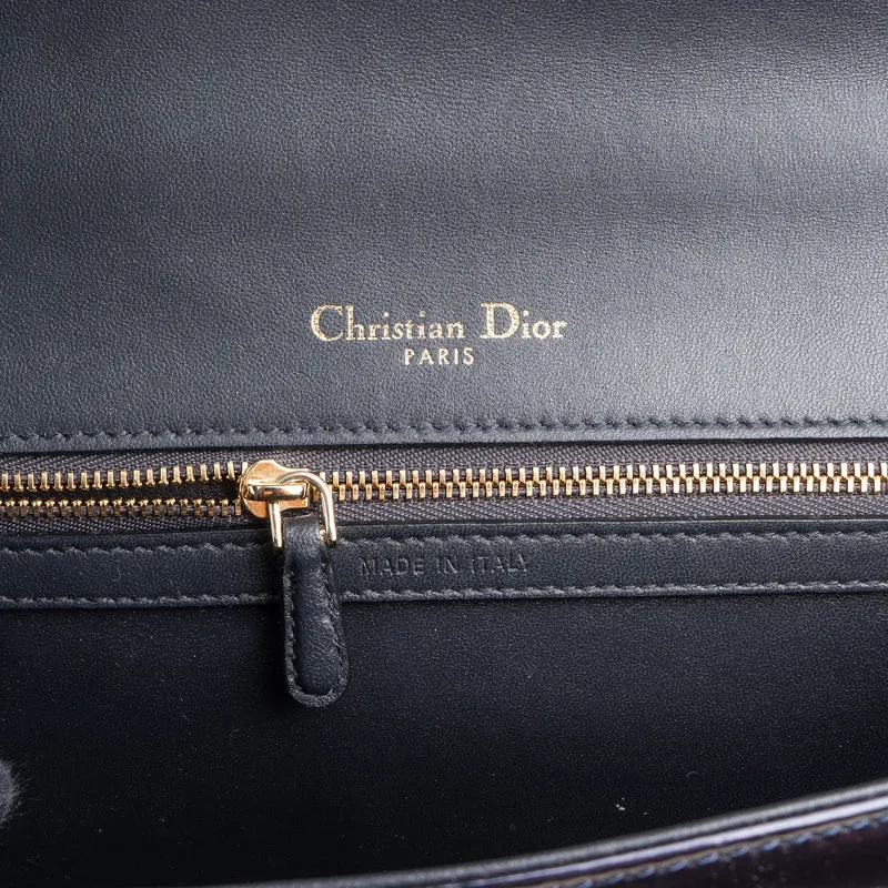 Christian Dior Metallic Patent Leather Diorama Flap Crossbody Bag