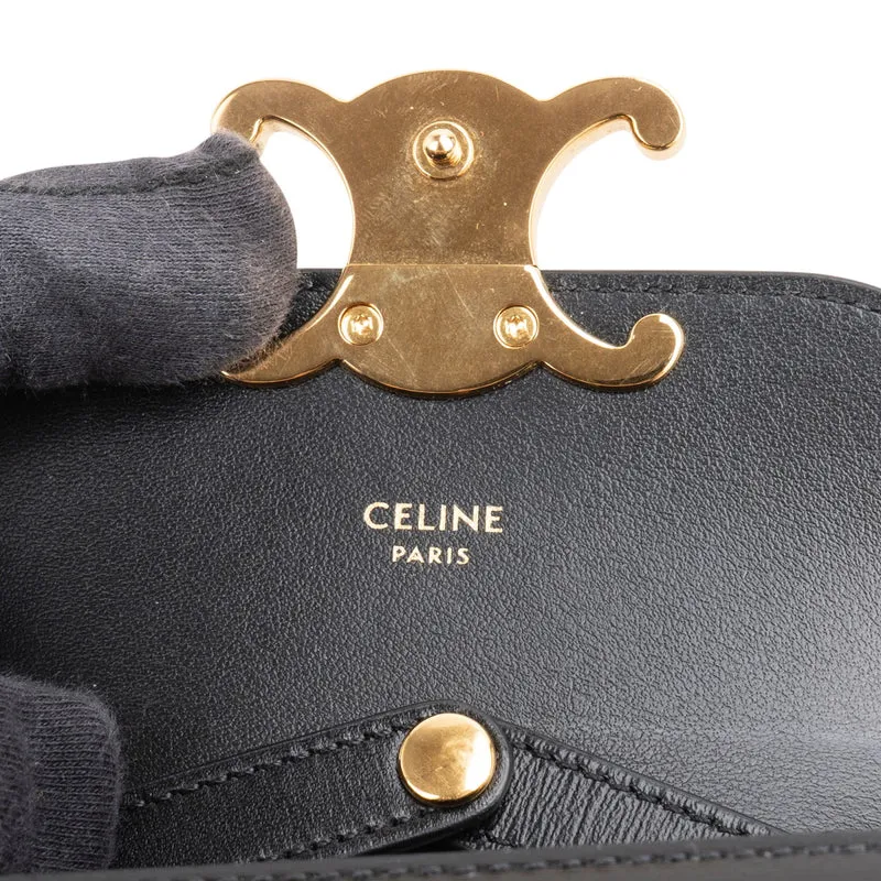 Celine Shiny Calfskin Mini Claude Triomphe Crossbody Bag