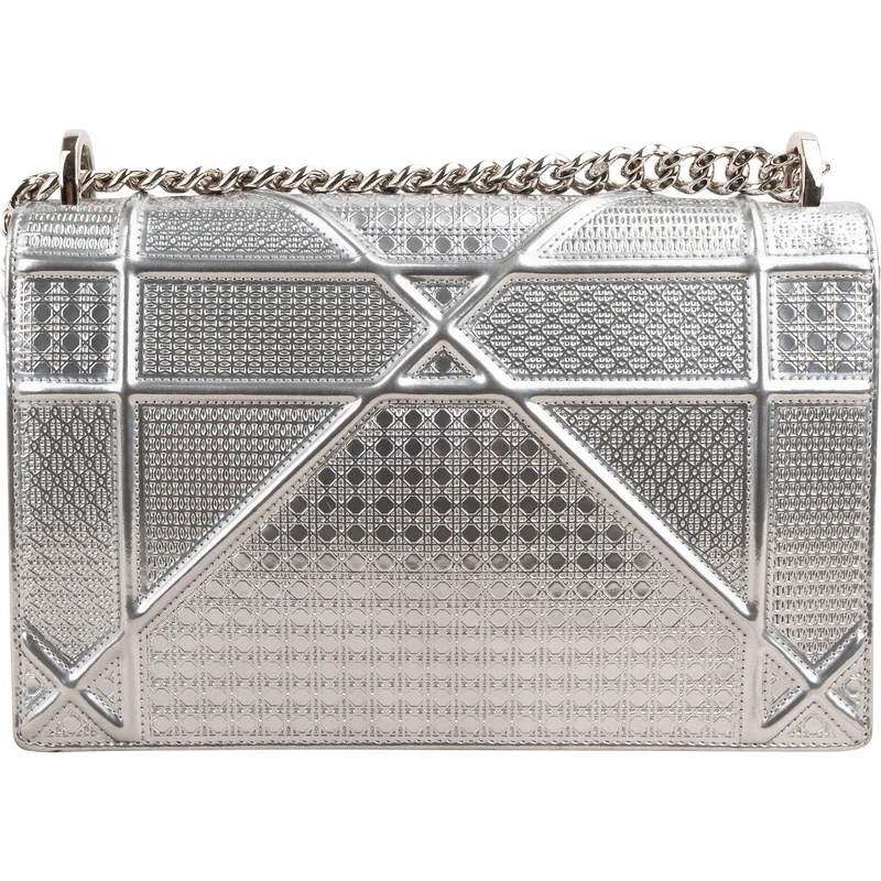 Christian Dior Metallic Patent Leather Diorama Flap Crossbody Bag