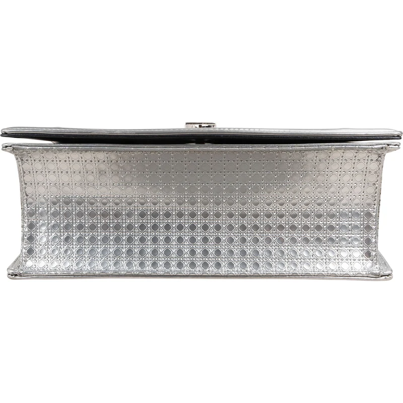 Christian Dior Metallic Patent Leather Diorama Flap Crossbody Bag