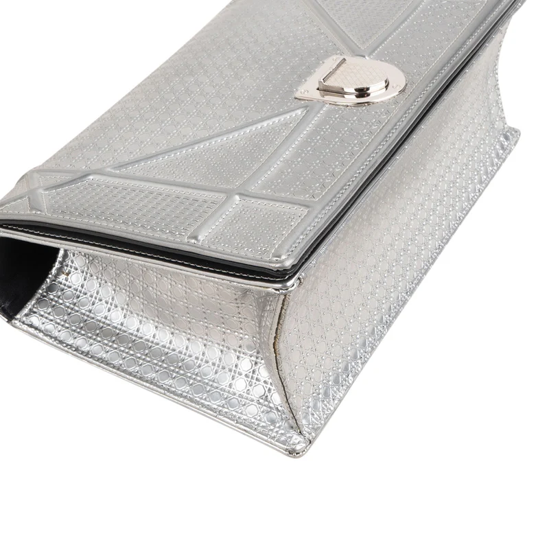 Christian Dior Metallic Patent Leather Diorama Flap Crossbody Bag