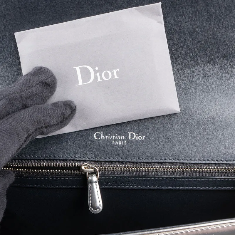 Christian Dior Metallic Patent Leather Diorama Flap Crossbody Bag