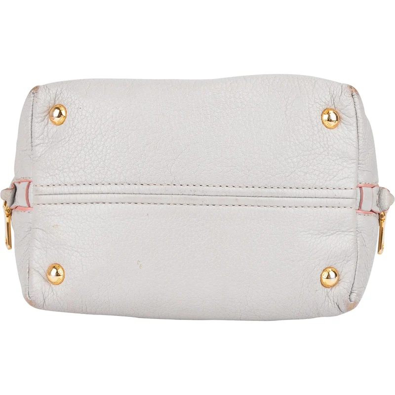 Miu Miu Vitello Leather Madras Handbag