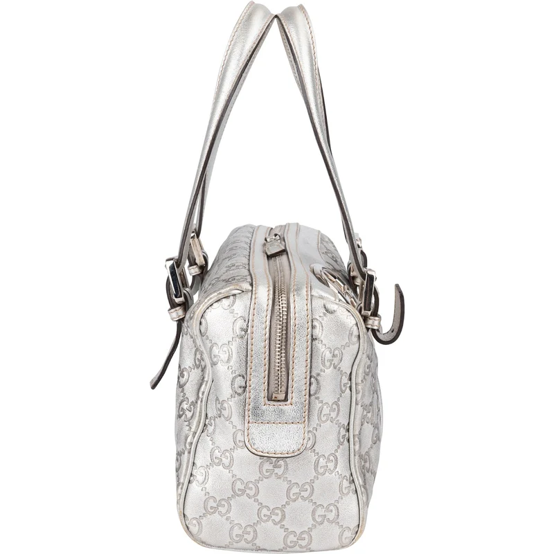 Gucci Leather Monogram Interlocking G Boston Bag Handbag