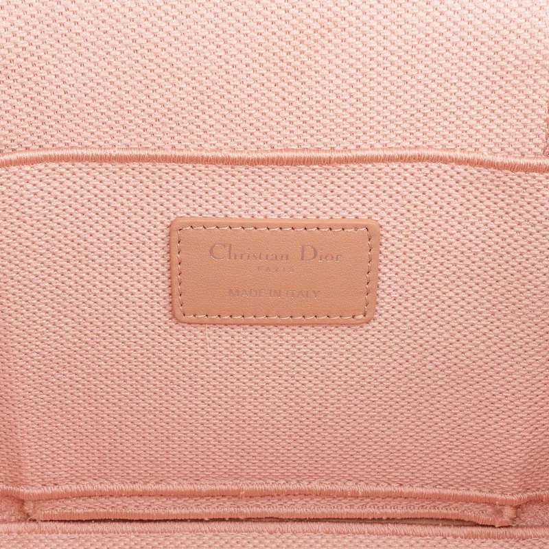 Christain Dior Cannage Embroidered Fabric DiorTravel Vanity Case Handbag
