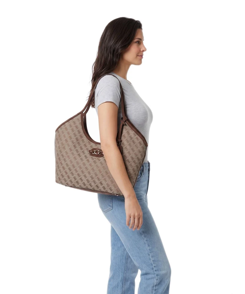 Guess Samantha Girlfriend Shopper latte logo/brown