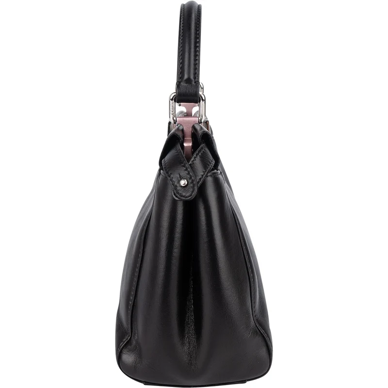 Fendi Black Leather Peekaboo Handbag