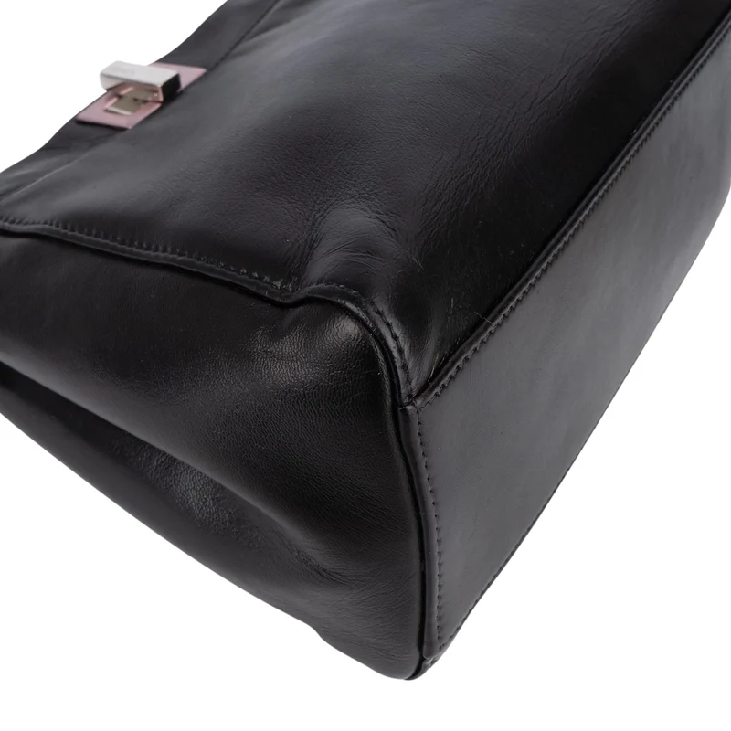 Fendi Black Leather Peekaboo Handbag