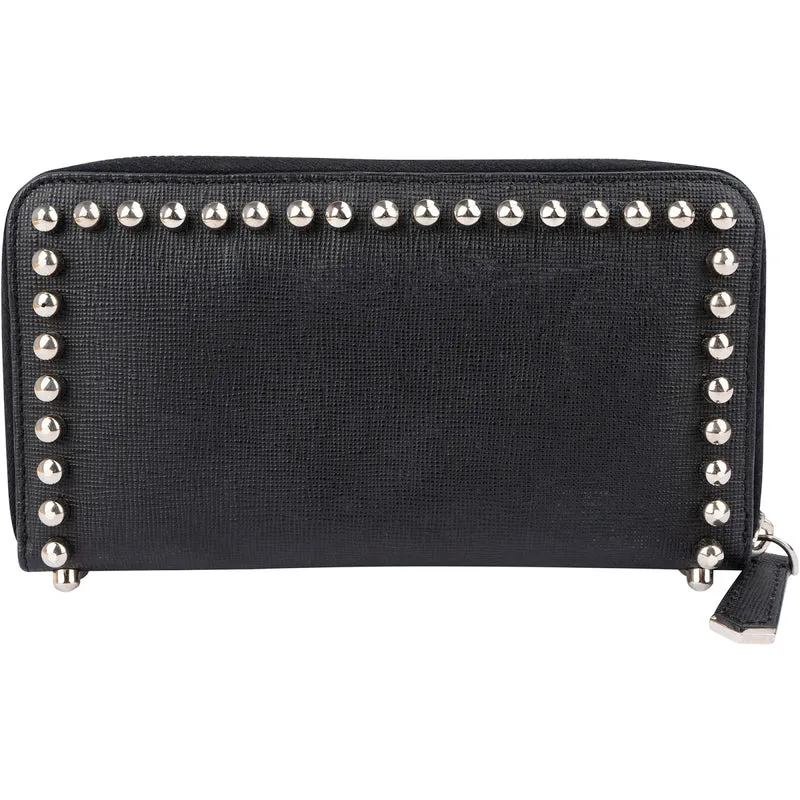 Fendi X Karl Lagerfeld K/Klassik Pins Zip Around Wallet