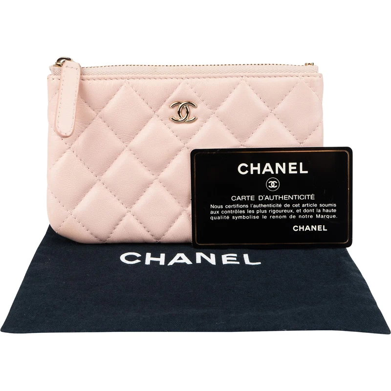 Chanel Quilted Lambskin Classic Zipped Coin Pouch Wallet