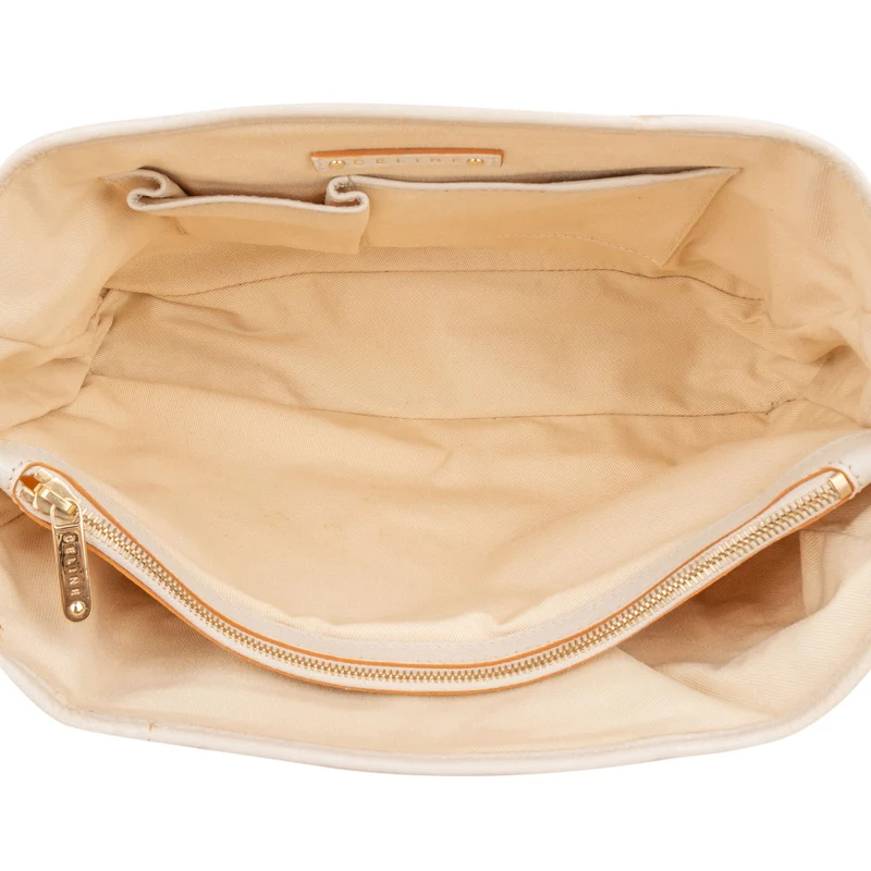 Celine Striped Canvas Boogie Handbag