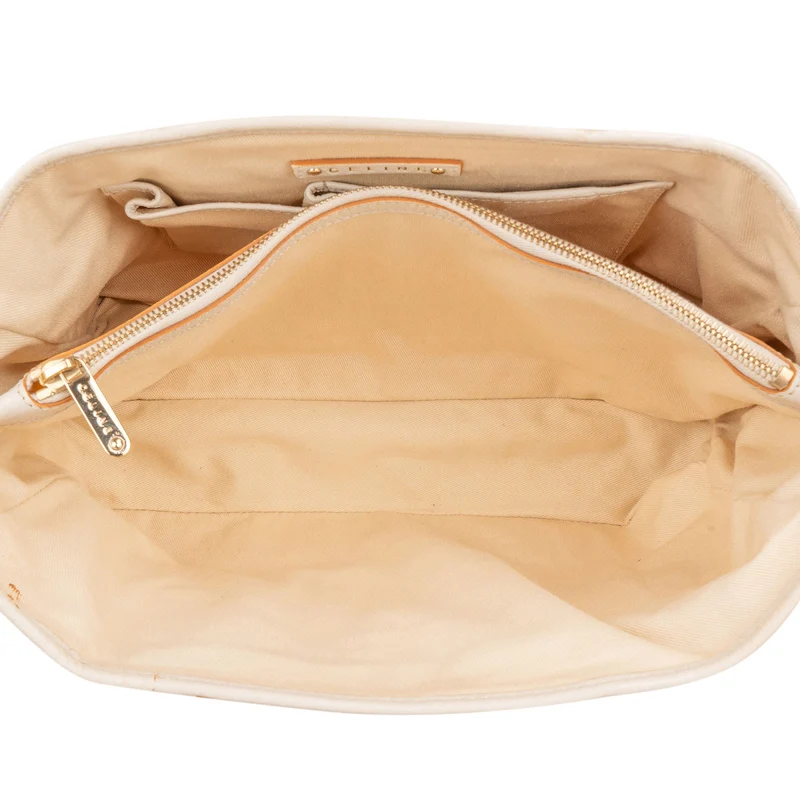 Celine Striped Canvas Boogie Handbag