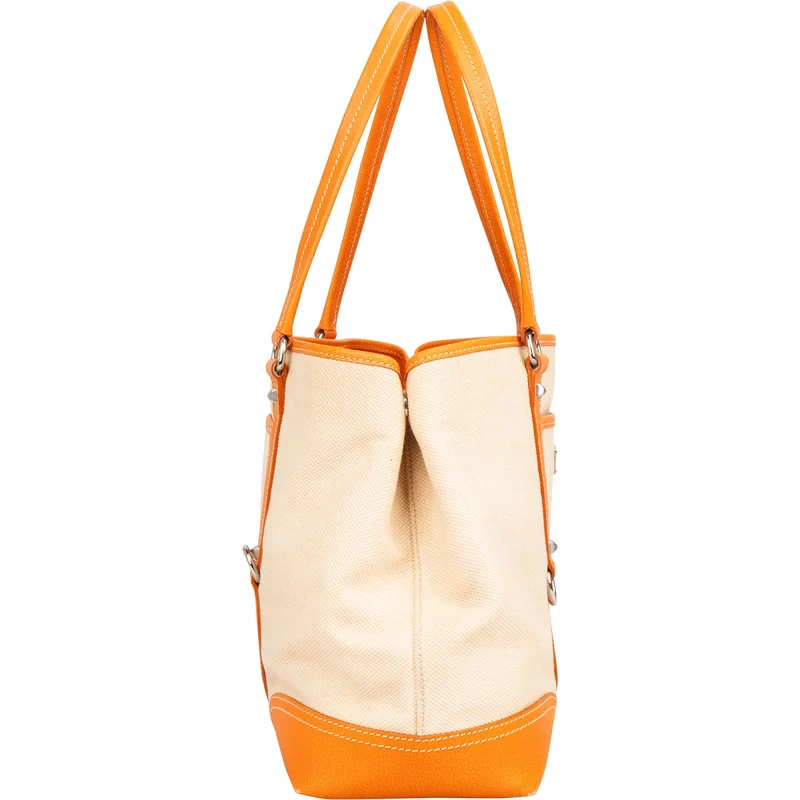 Prada Canvas and Leather Triangle Shoulder Bag