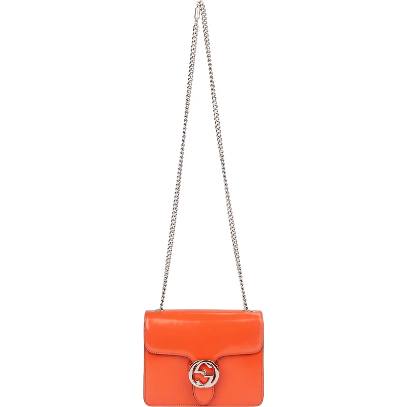 Gucci Patent Leather Interlocking GG Crossbody Bag