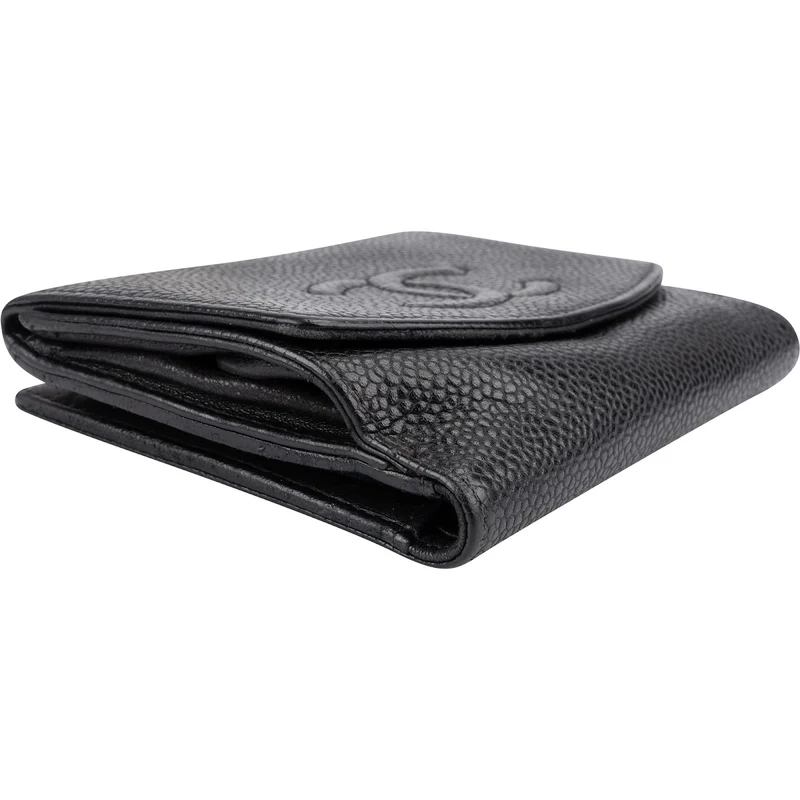 Chanel Caviar Leather CC Bifold Wallet