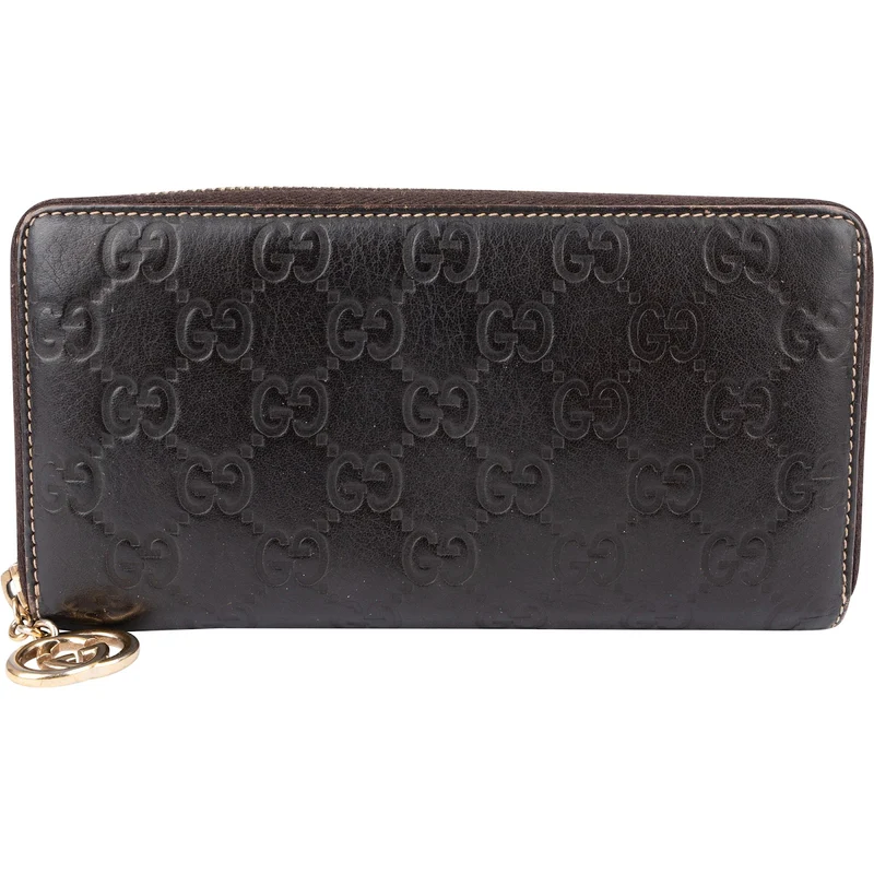 Gucci Guccissima Leather Zip Around Wallet