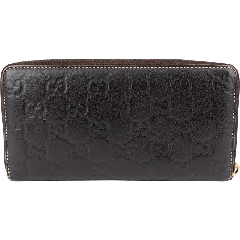 Gucci Guccissima Leather Zip Around Wallet