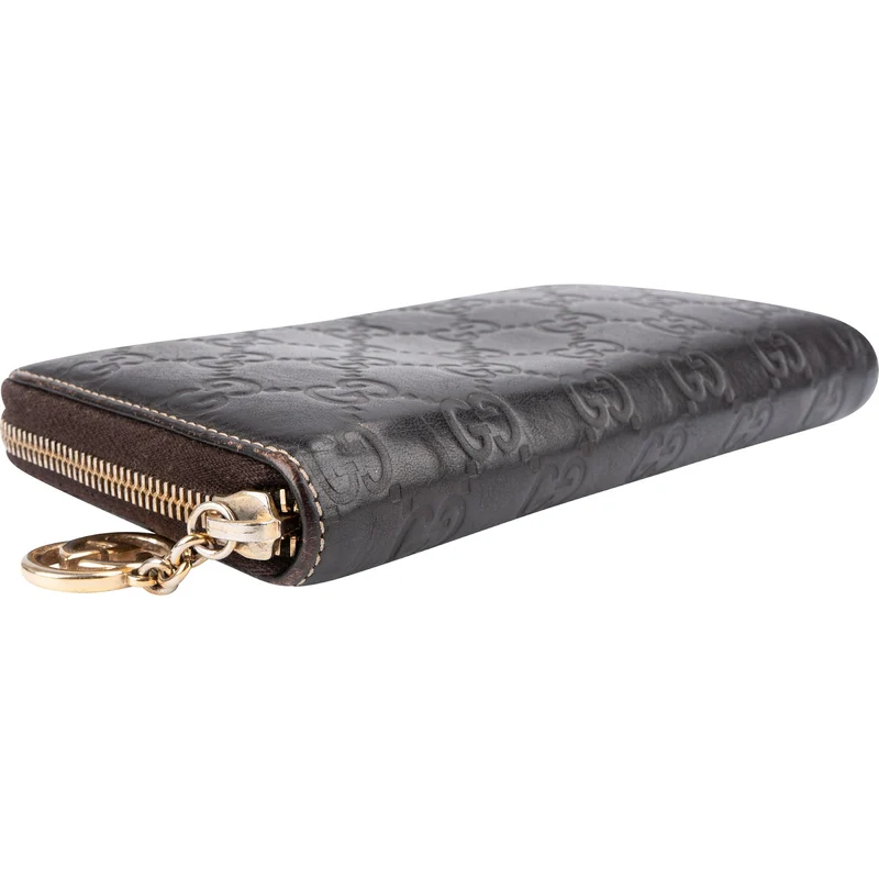 Gucci Guccissima Leather Zip Around Wallet