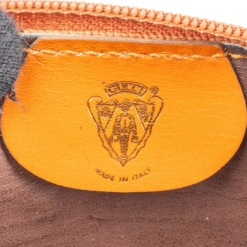 Gucci Vintage Orange Leather Small Pouch