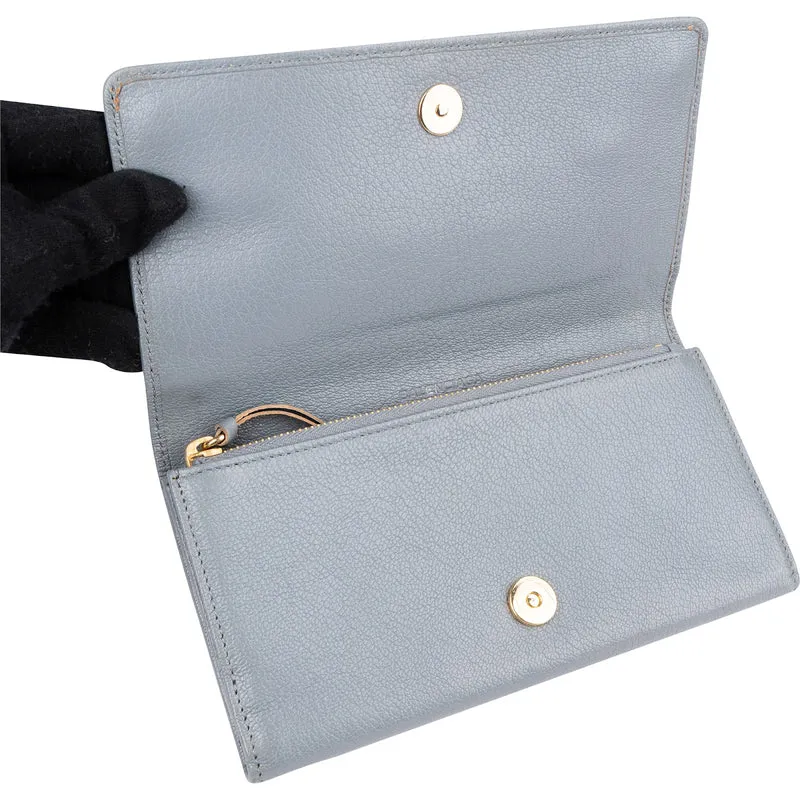 Balenciaga Blue Leather Classic City Wallet