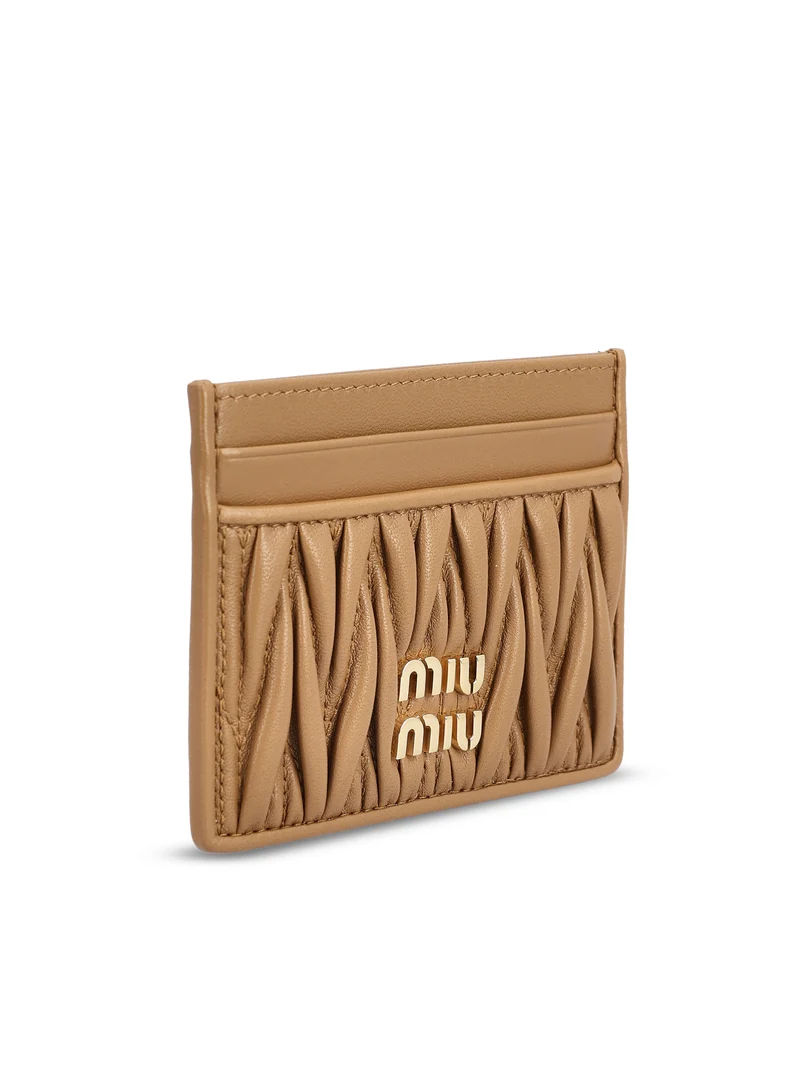 MIU MIU Portacarte In Pelle Matelassé