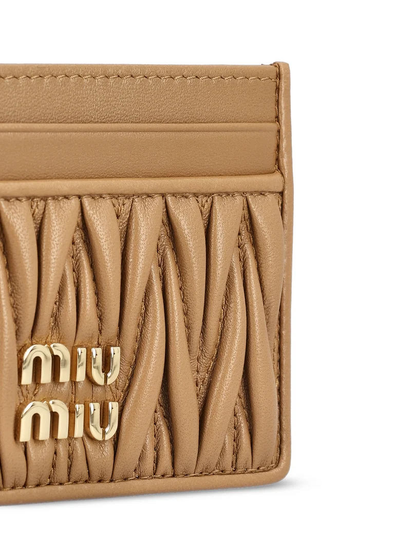 MIU MIU Portacarte In Pelle Matelassé