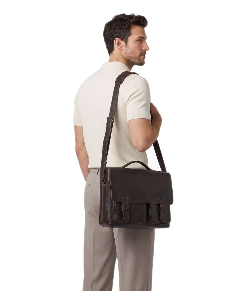 Aunts & Uncles Heritage Finn Aktentasche dark brown