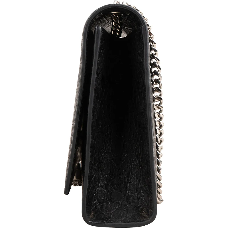 Yves Saint Laurent Croc-Embossed Leather Kate Tassel Chain Crossbody Bag