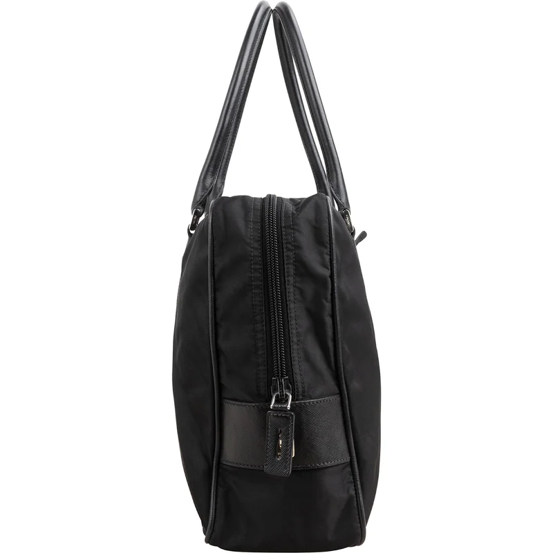 Prada Tessuto Saffiano Leather Triangle Briefcase Handbag